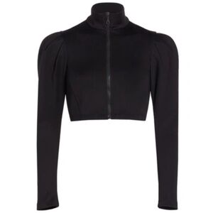 Heroine Sport Defined Zip Up Cropped Jacket Black